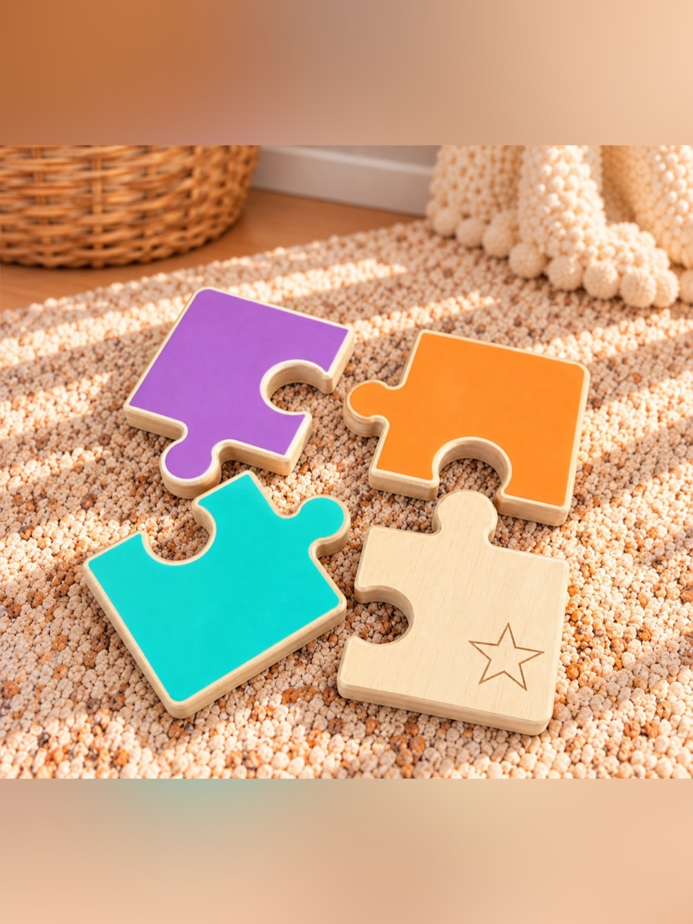 Lovevery 4-Piece Wooden Jigsaw Puzzle – Companion Play Kit 22–24 Months